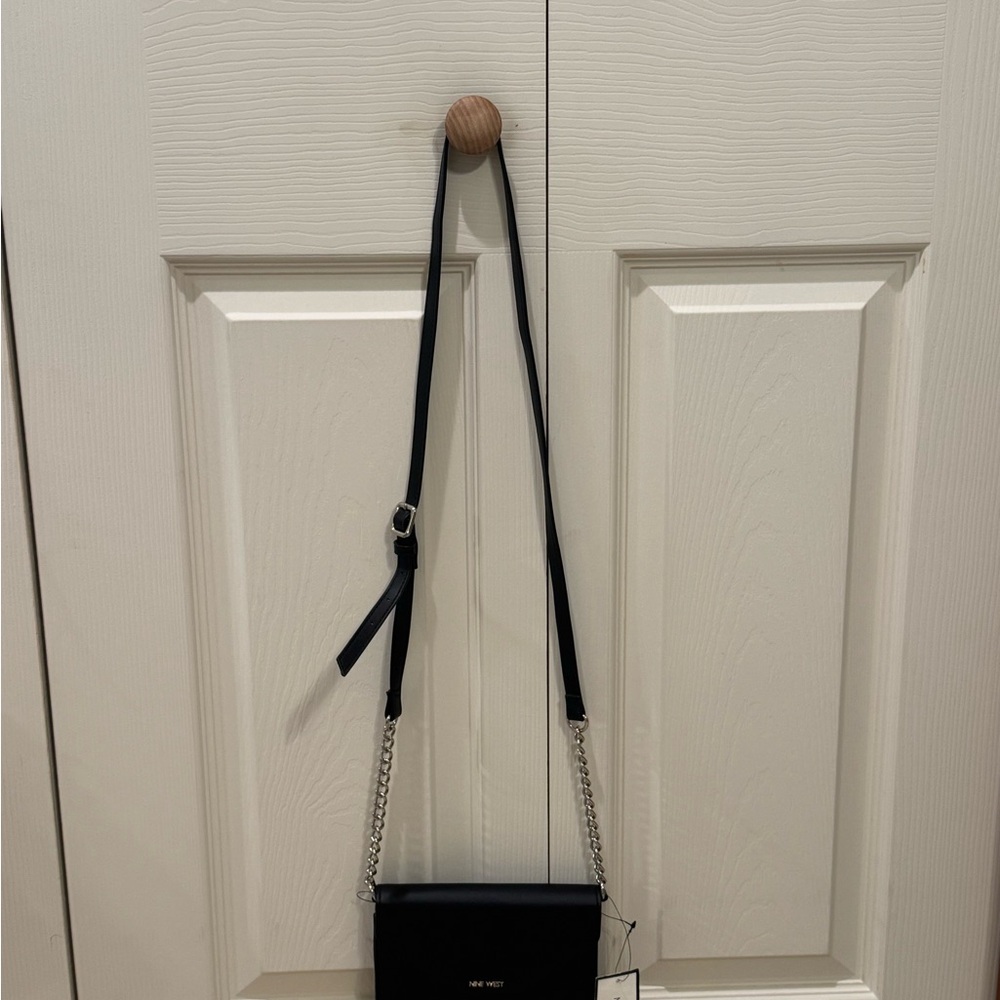Nine West Black Crossbody Bag with Chain Strap